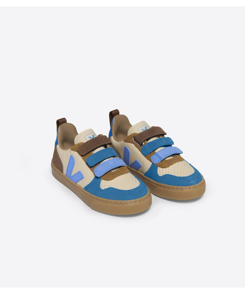 Veja V-10 Chromefree Leather Crema Multico Aqua