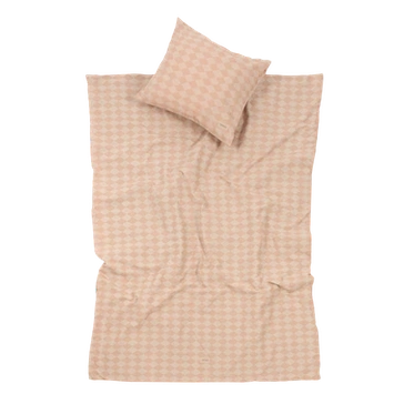 Nobodinoz Kid Duvet Cover Set Pink Harlequin