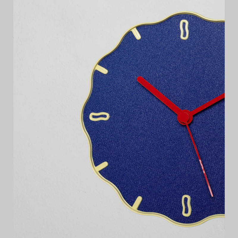 Studio Warren & Laetitia Margherita Clock Blue/ Pastel Yellow/ Red