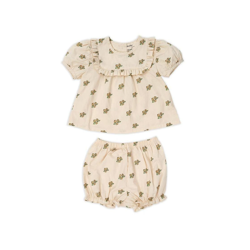 Wander & Wonder Baby Ruffle Set Lemon Daisy Floral - Studio Play