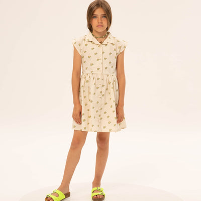 Wander & Wonder Fatima Dress Lemon Daisy Floral