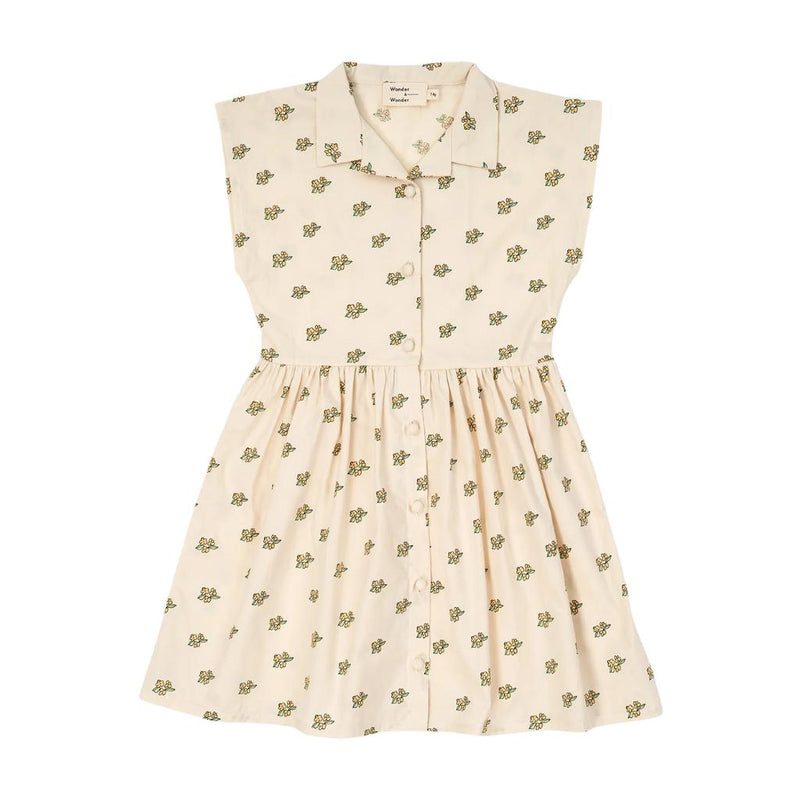 Wander & Wonder Fatima Dress Lemon Daisy Floral