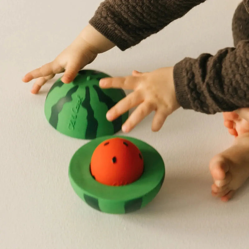 Oli & Carol Bad & Bijtspeeltje Watermelon Stacking Toy & Rattle Ball