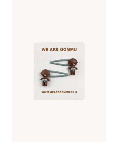 We Are Gommu Baby Hair Clip Set Choco