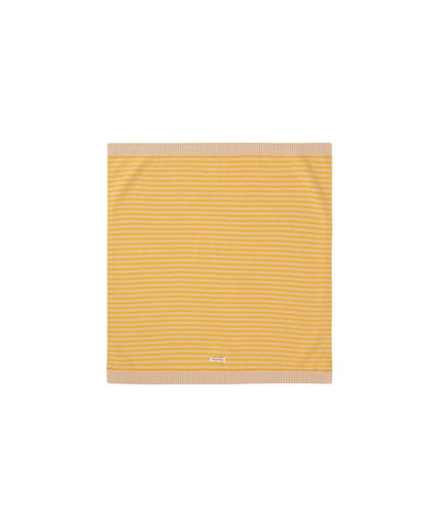 We Are Gommu Big Stripes Blanket Light Cream Mustard