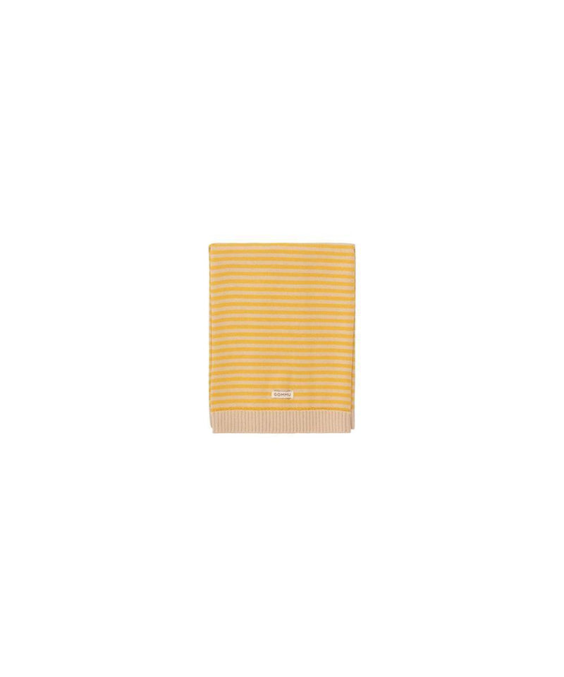 We Are Gommu Big Stripes Blanket Light Cream Mustard
