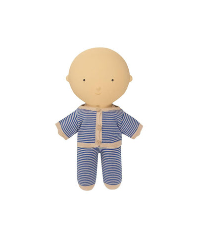 We Are Gommu Cardigan Micro Stripes Blue Sky Sand