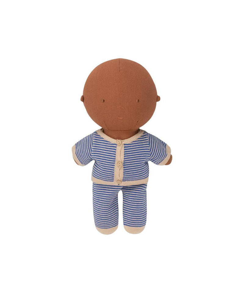 We Are Gommu Cardigan Micro Stripes Blue Sky Sand
