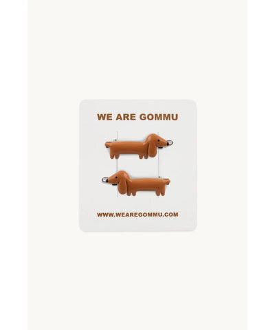 We Are Gommu Dog Hair Clip Set Caramel