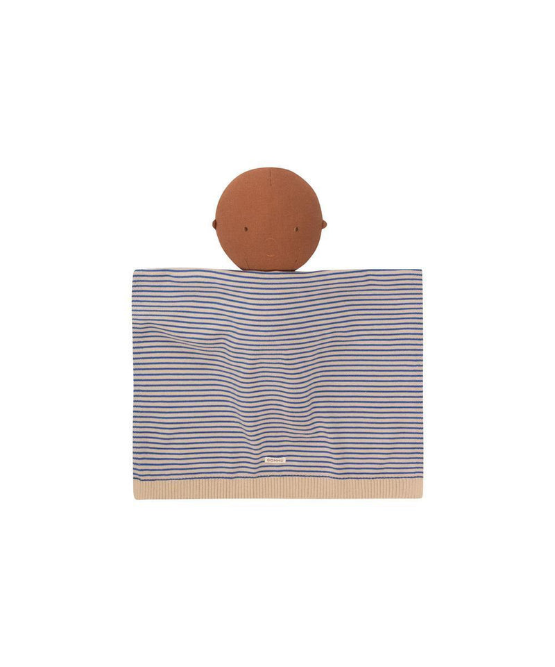 We Are Gommu French Stripes Blanket Light Cream Blue