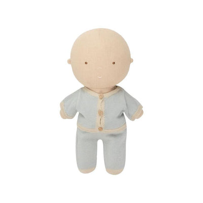We Are Gommu Striped Cardigan Light Cream Blue