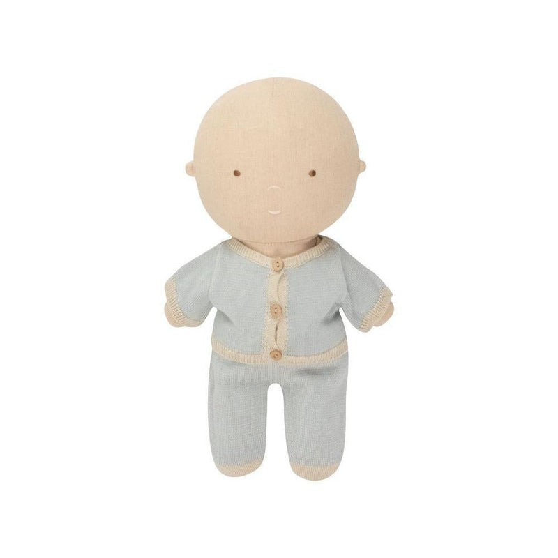 We Are Gommu Striped Cardigan Light Cream Blue