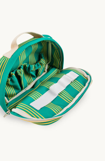 We Are Gommu Striped Pouch Green