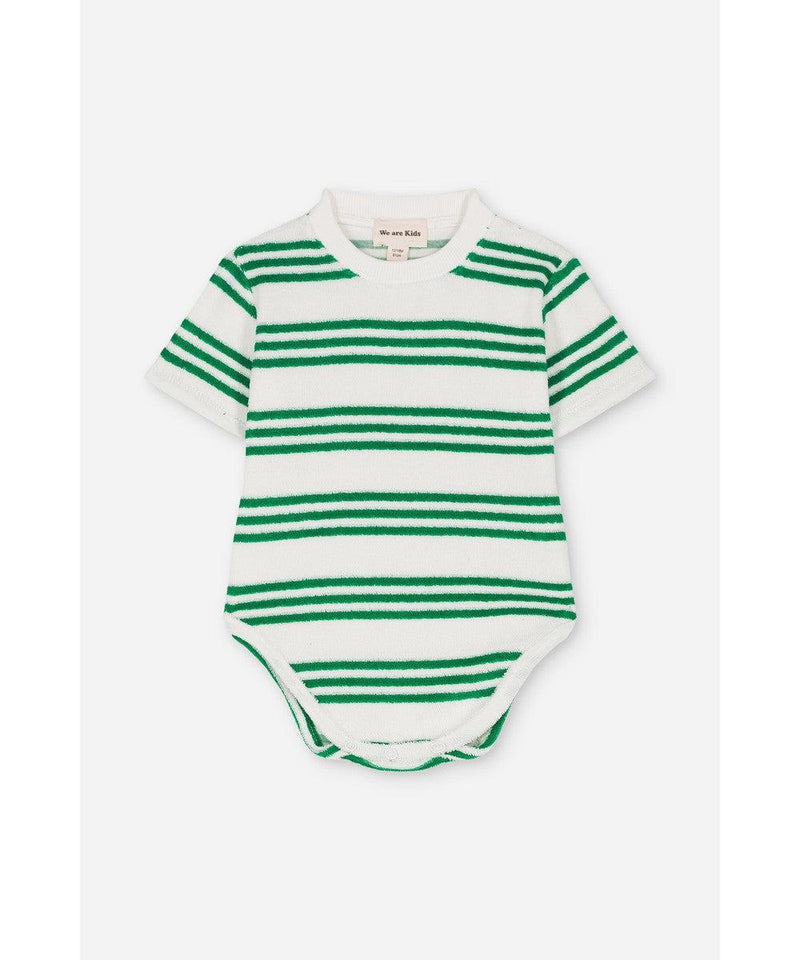 We Are Kids Baby Body Tom Terry Green Sporty Stripes