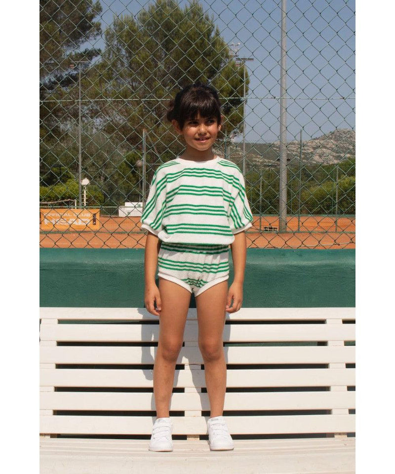 We Are Kids Baby Short Juju Terry Green Sporty Stripes