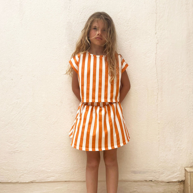 We Are Kids Jupe Oda Orange Stripes - Studio Play