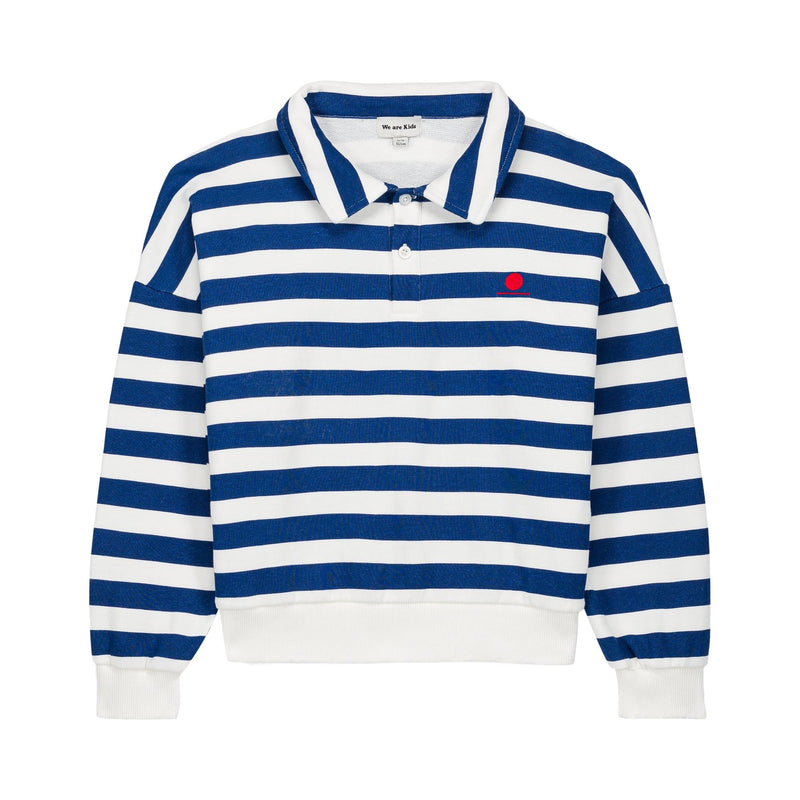 We Are Kids Sweat Polo Blue Stripes - Studio Play