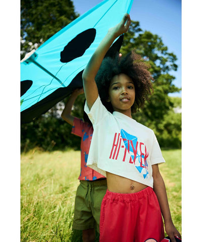 Wynken Crop Kite Tee Hi Flyer Ecru