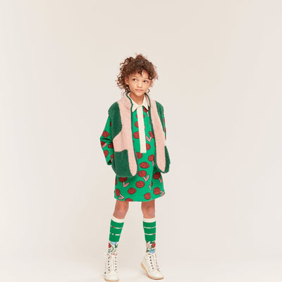 Wynken Dancing Dahlia Dress Python Green - Studio Play