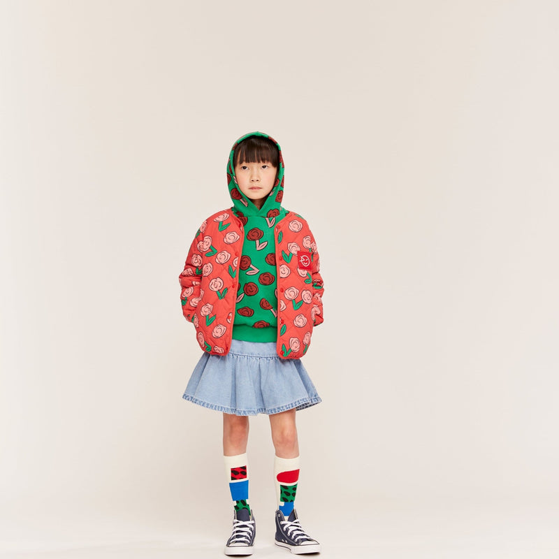 Wynken Dancing Dahlia Hoodie Python Green - Studio Play