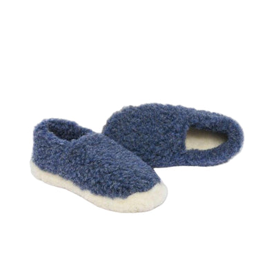 Yoko Wool Full Kids Slippers Dark Blue - Studio Play