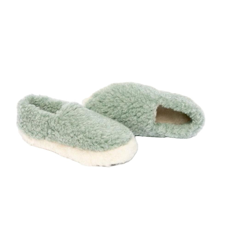 Yoko Wool Full Kids Slippers Green - Studio Play