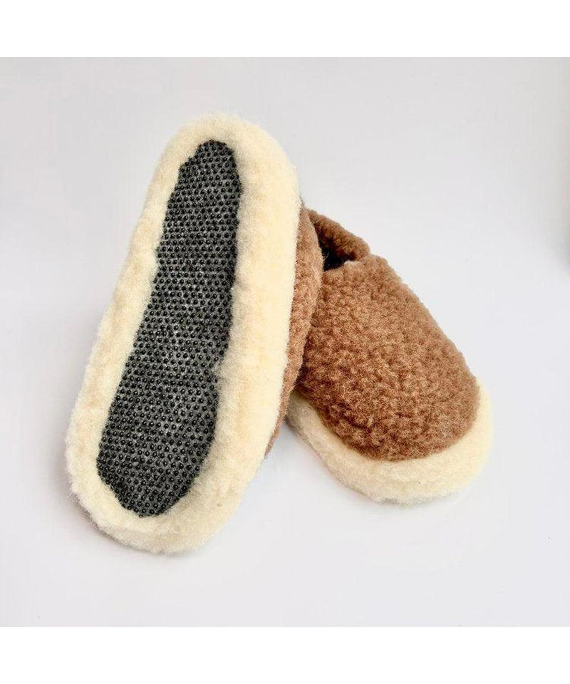 Yoko Wool Full Slippers Brown