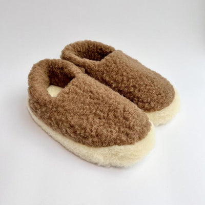 Yoko Wool Full Slippers Brown - Studio Play