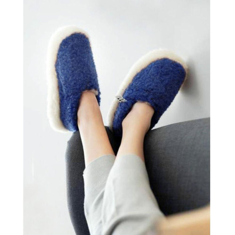 Yoko Wool Full Slippers Deep Blue - Studio Play