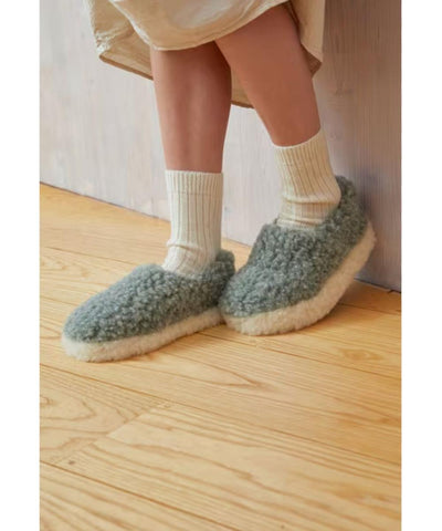 Yoko Wool Full Slippers Green