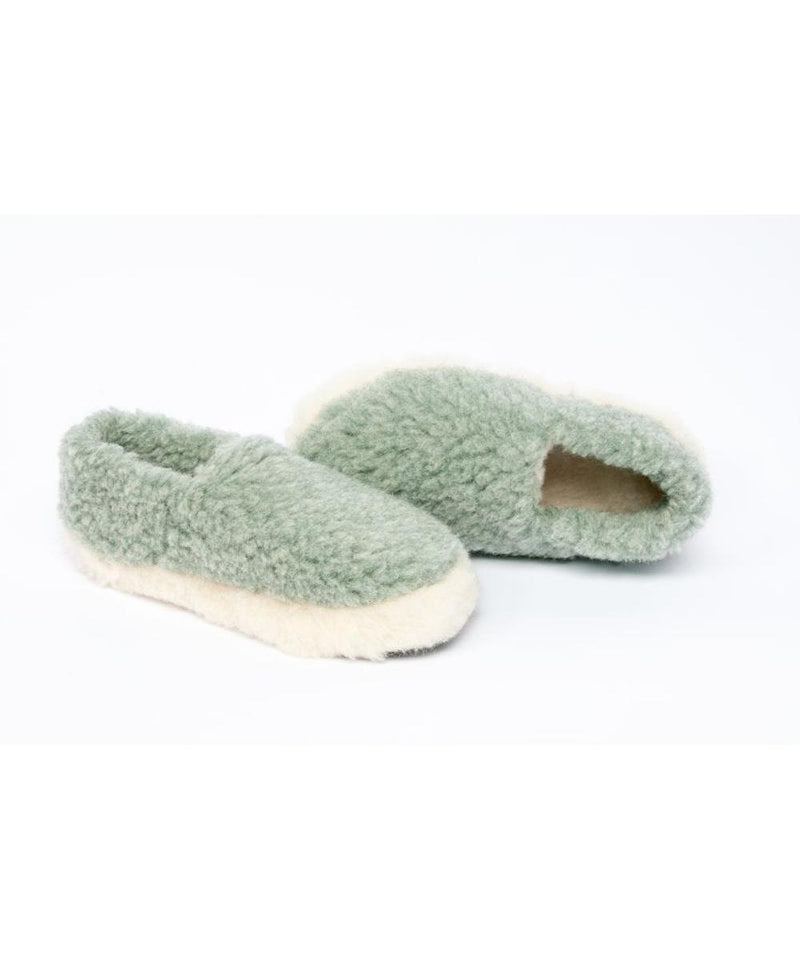 Yoko Wool Full Slippers Green