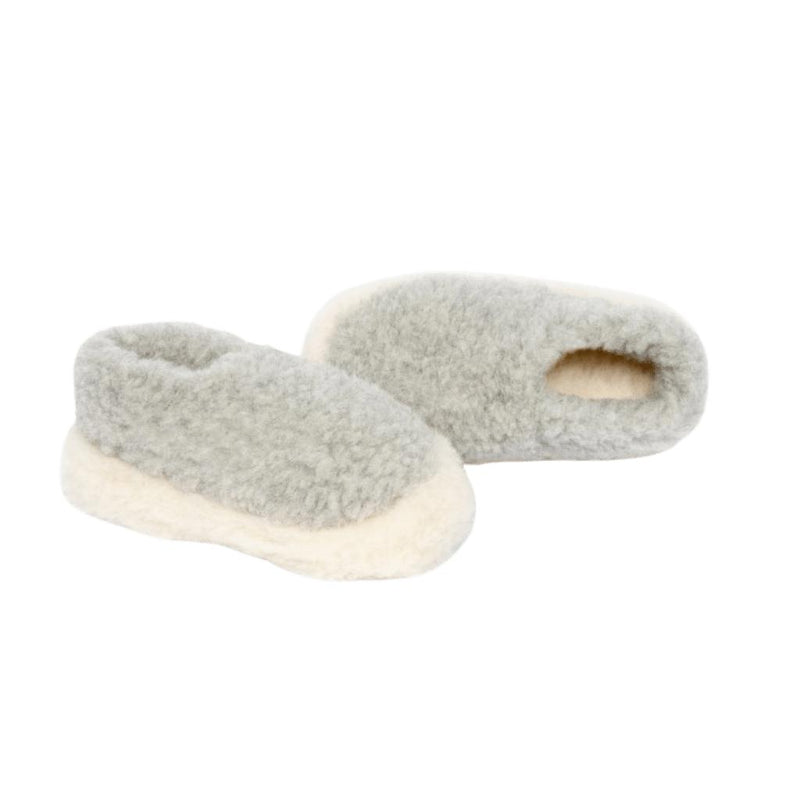 Yoko Wool Full Slippers Light Grey