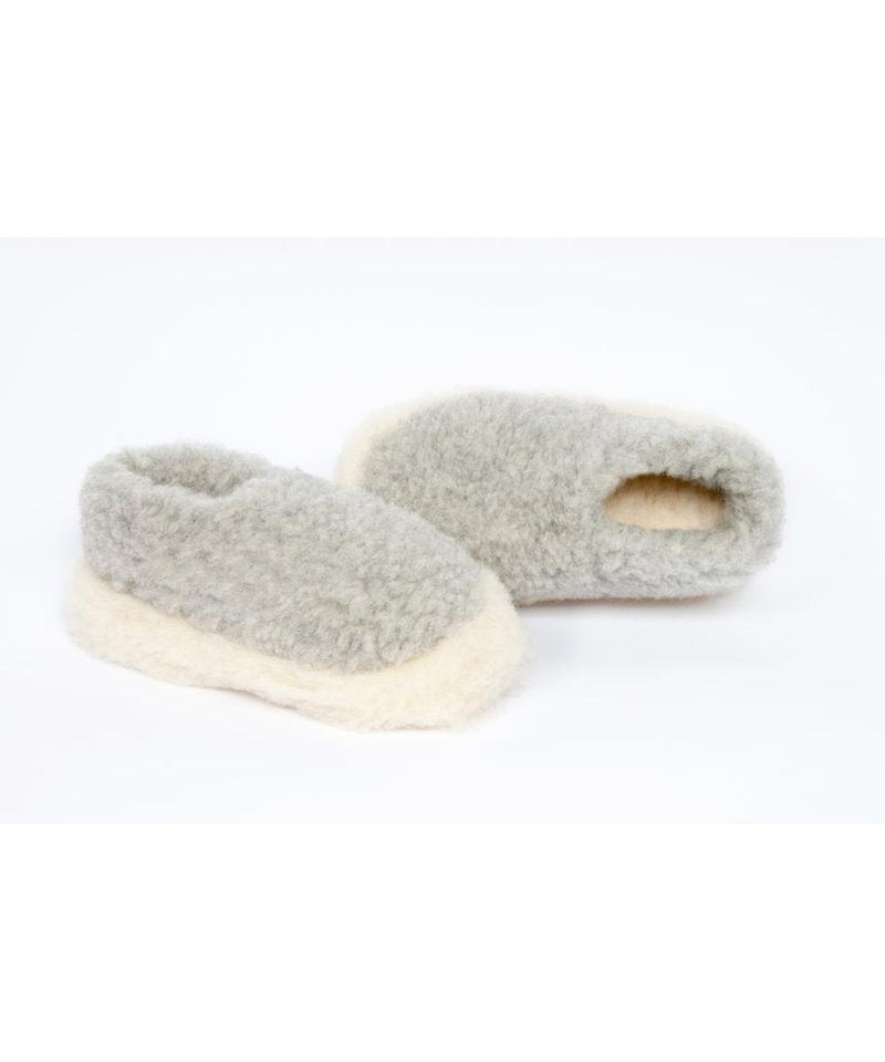 Yoko Wool Full Slippers Light Grey