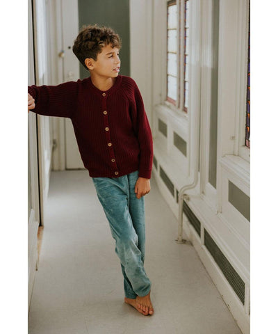 Yuki Baby Raglan Cardigan Plum