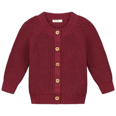 Yuki Baby Raglan Cardigan Plum - Studio Play