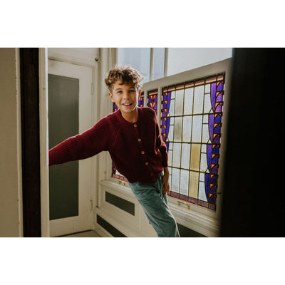Yuki Baby Raglan Cardigan Plum - Studio Play
