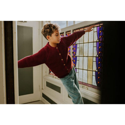 Yuki Baby Raglan Cardigan Plum - Studio Play