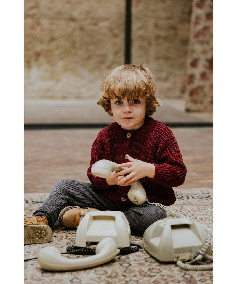 Yuki Baby Raglan Cardigan Plum