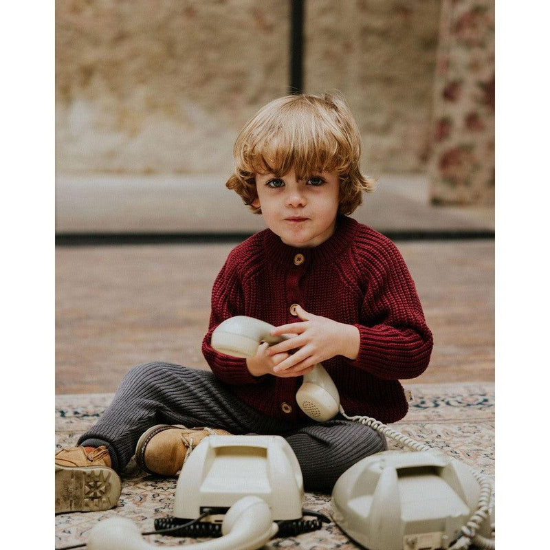 Yuki Baby Raglan Cardigan Plum - Studio Play