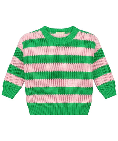 Yuki Chunky Knitted Sweater Spring Stripes