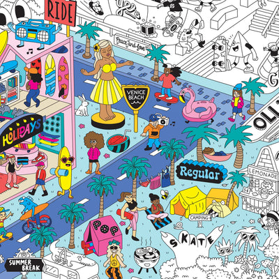 OMY Kleurposter Surf & Skate