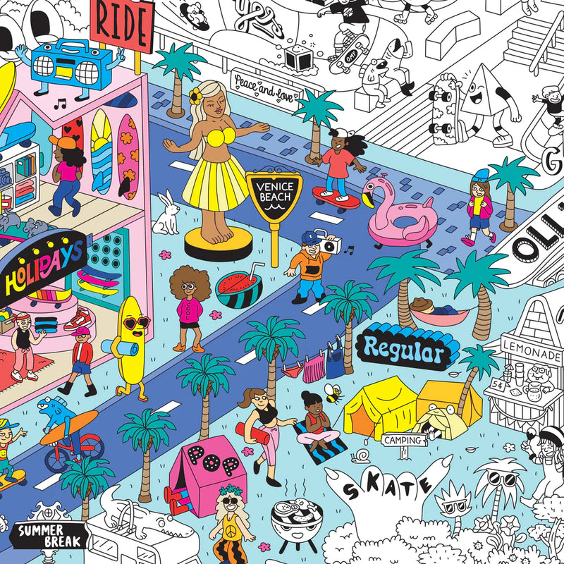 OMY Kleurposter Surf & Skate