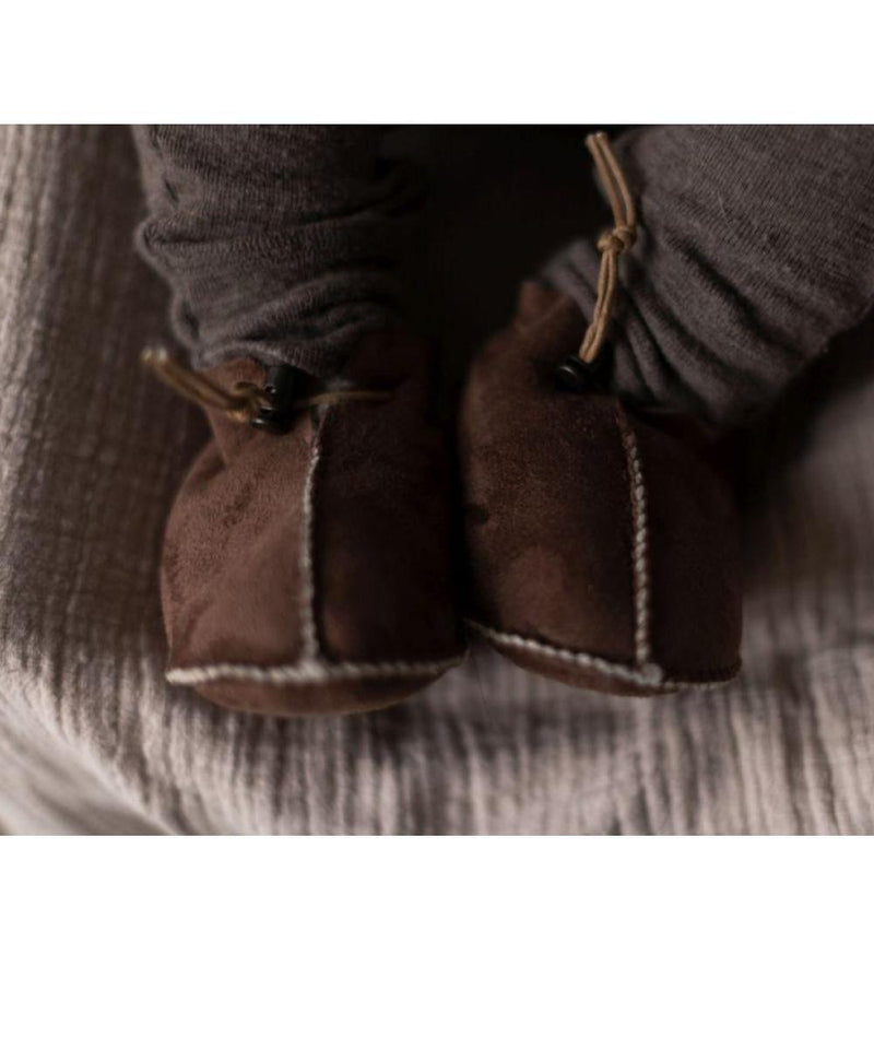 Alwero babyslof Emo Velours Donkerbruin