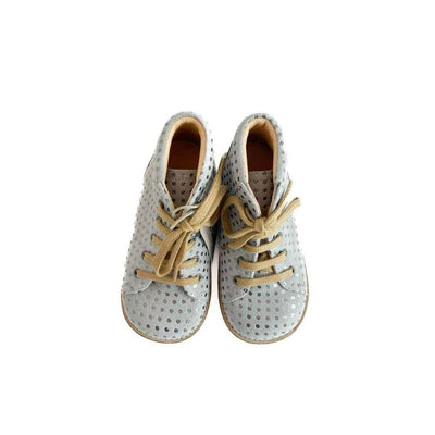 Angulus Starter Shoe With Laces Grey Silver Dot - Studio Play