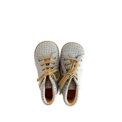 Angulus Starter Shoe With Laces Grey Silver Dot - Studio Play