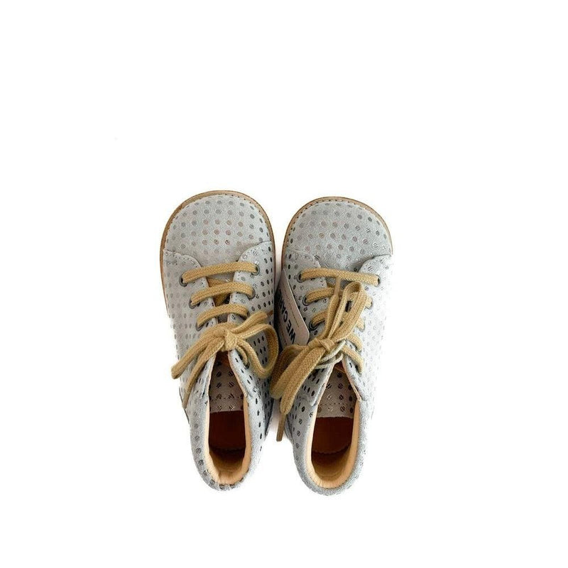 Angulus Starter Shoe With Laces Grey Silver Dot - Studio Play