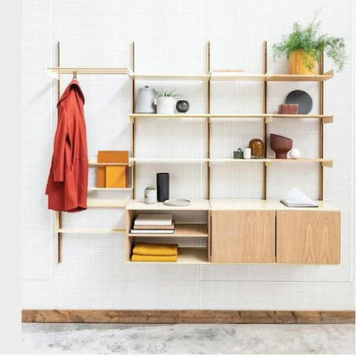 Atelier Belge Modul Clothing Rack 60 European Oak Light Ivory