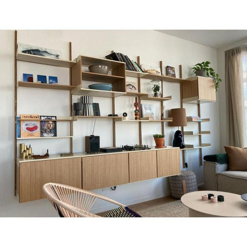 Atelier Belge Modul Magazine Rack 45 European Oak Light Ivory