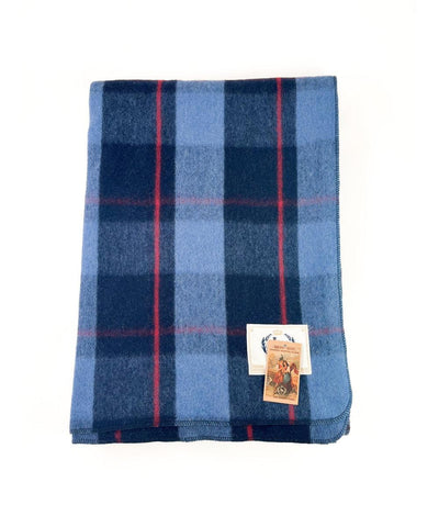 Belpo Scot Wollen Plaid Checkered Blue/Red