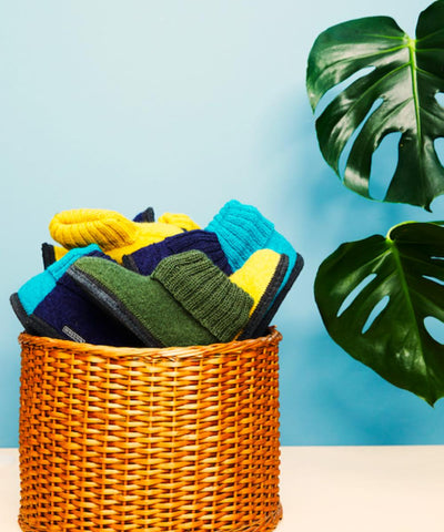 Bergstein Slofjes Cozy Forest Green